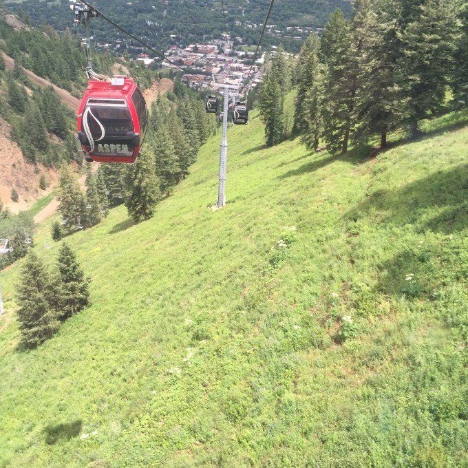Silver Queen gondola ride, gondola to mountain top yoga, yoga at 11,212 feet, Colorado getaway,  the little nell aspen