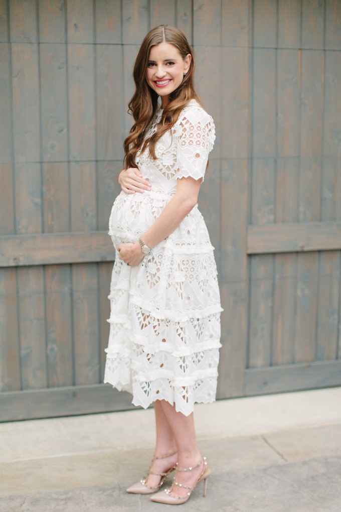 Baby shower on sale dresses white lace