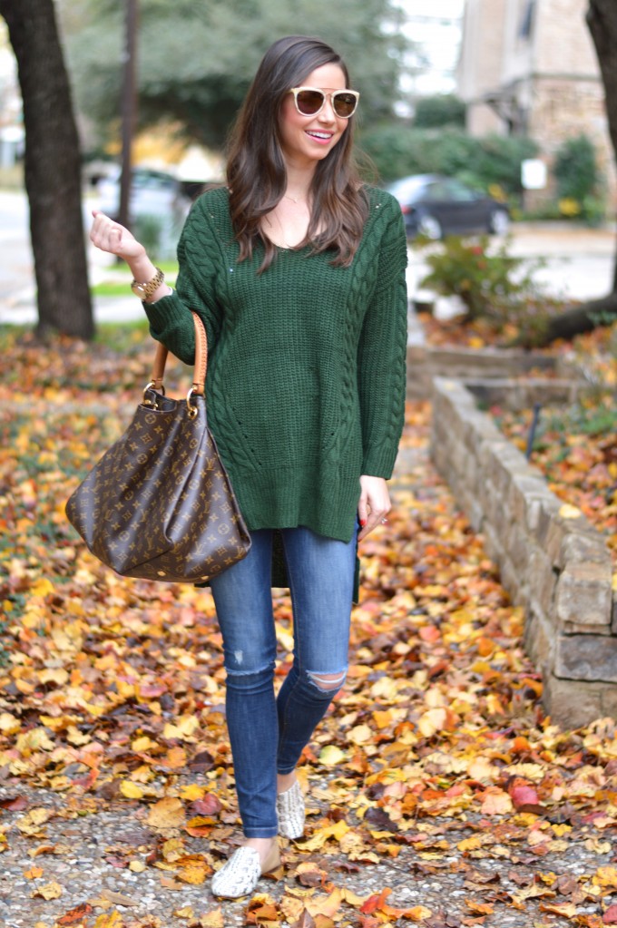 cute oversized sweater, oversized green sweater