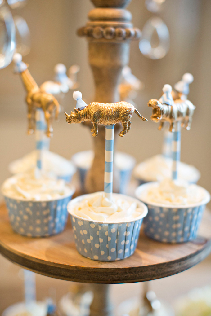 gold animal cupcake toppers