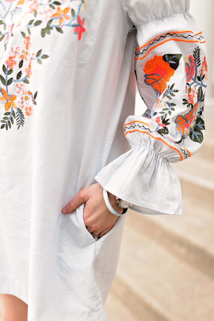 embroidered sleeve detail