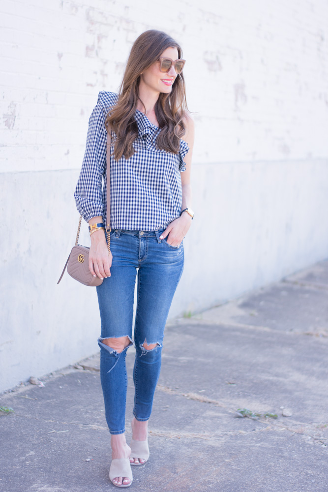 gingham top + life with two babies | bishop&holland | dallas style blog