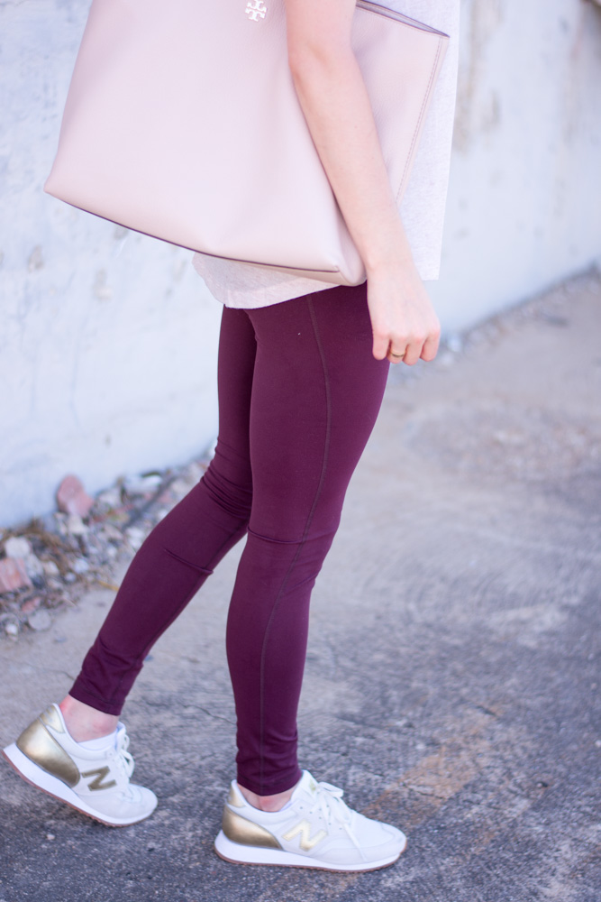 burgundy leggings