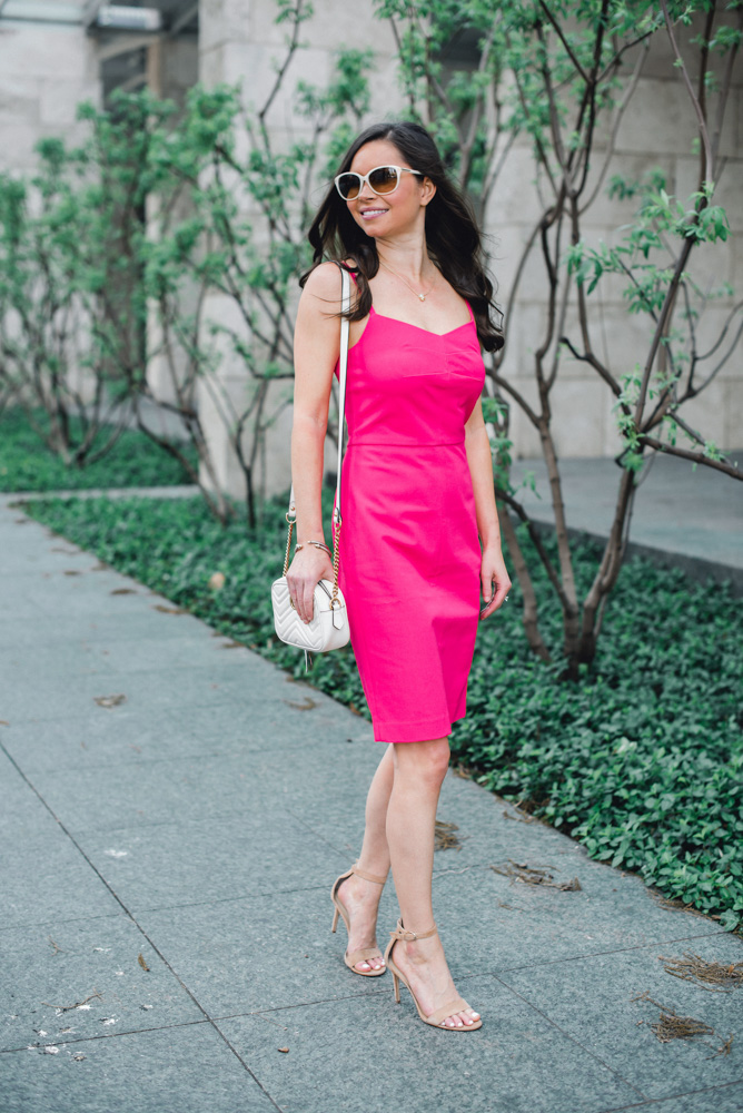 hot pink sheath dress for any summer occasion