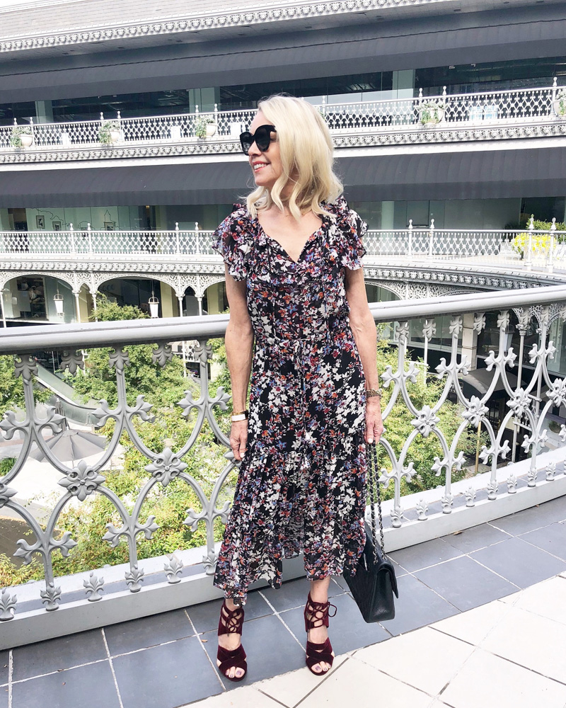 november in review fall floral midi dress