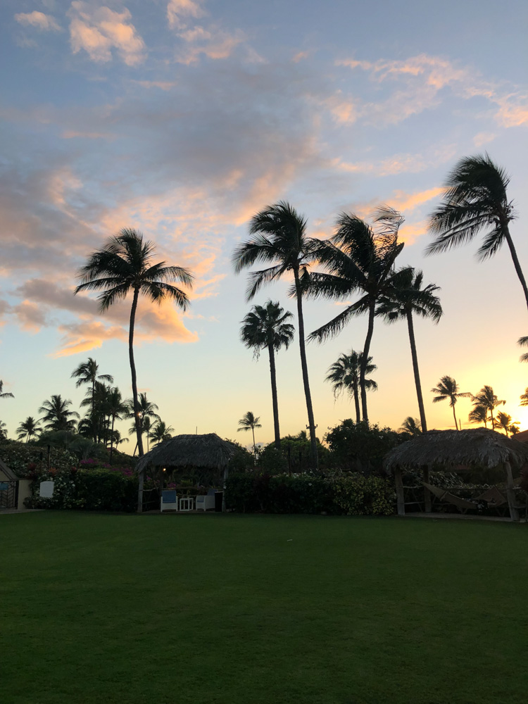 maui in january sunset view