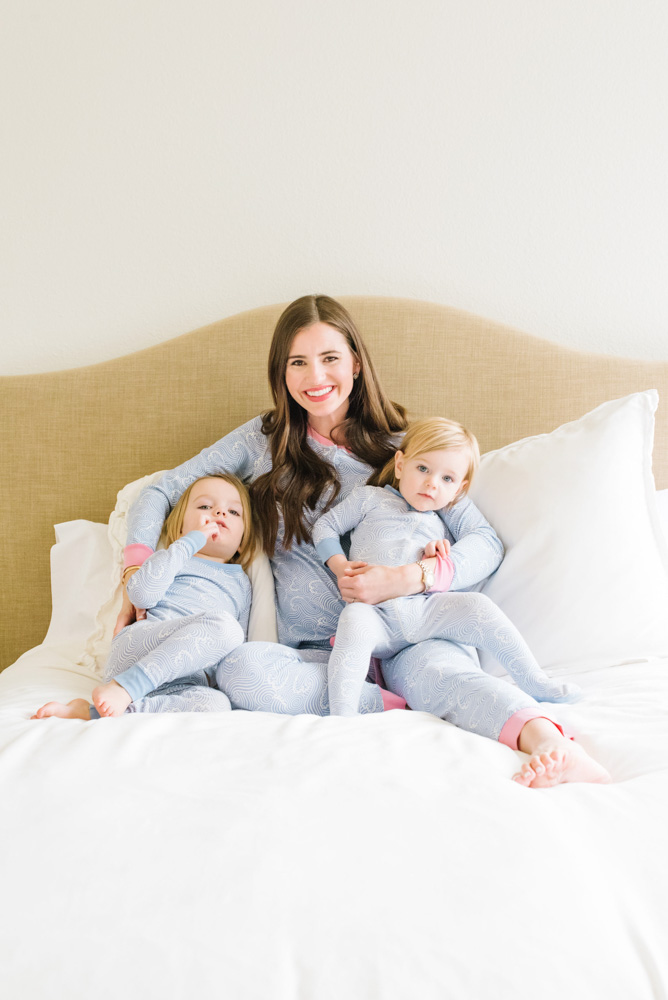 toddler boys and mom in the beaufort bonnet company pajamas