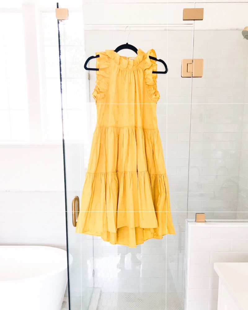 yellow ruffle dress