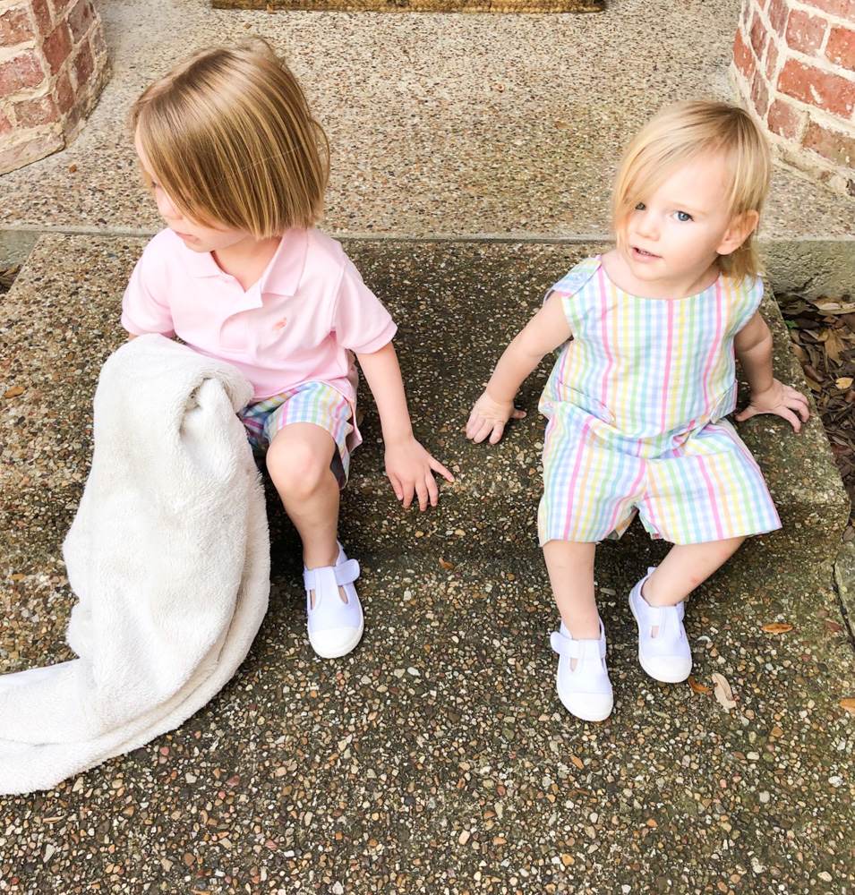 pastel plaid and pink polo white shoes toddle boys