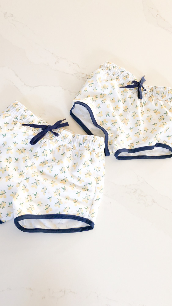 lemon print swim trunks toddlers