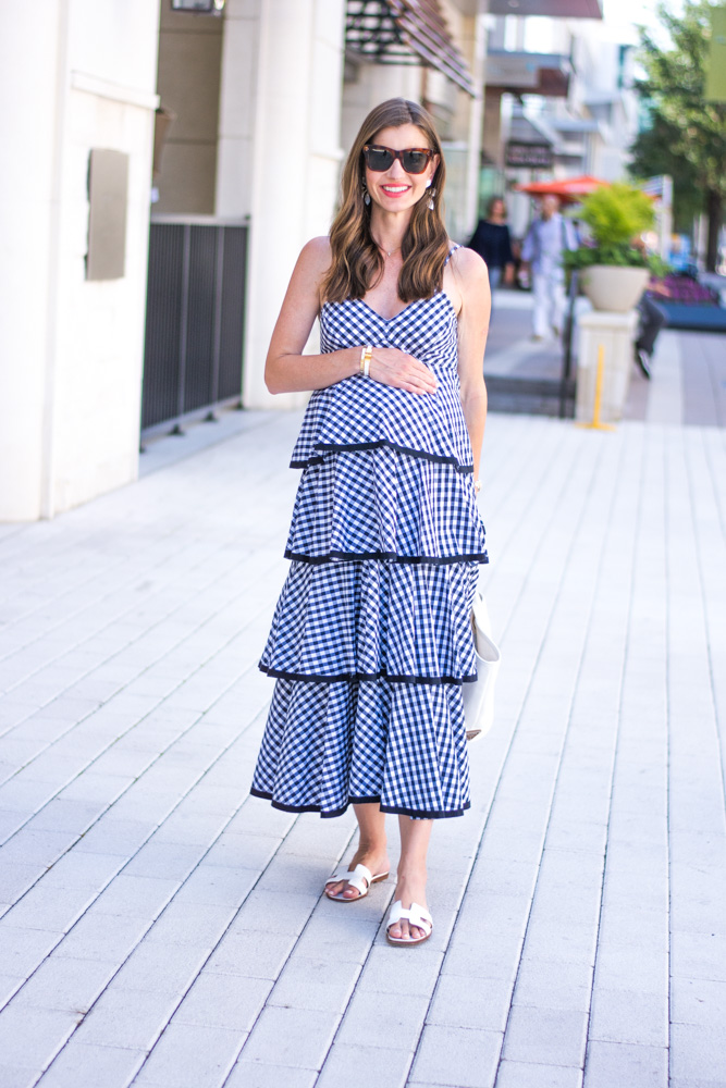 gingham maxi dress