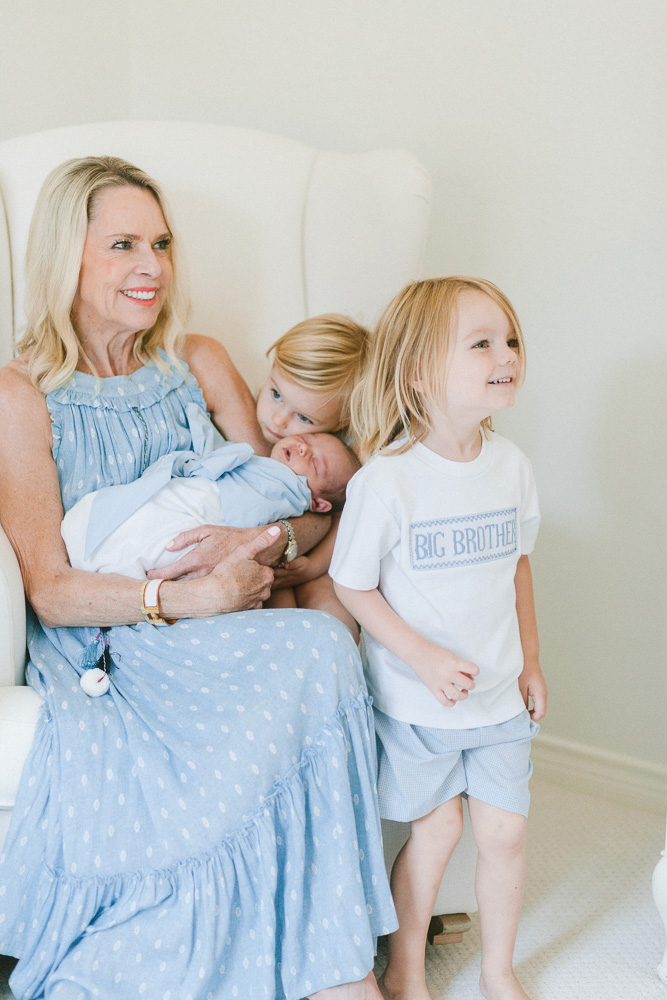 grandmother with three grandsons