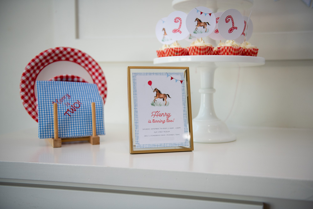 pony birthday party invitation and decorations