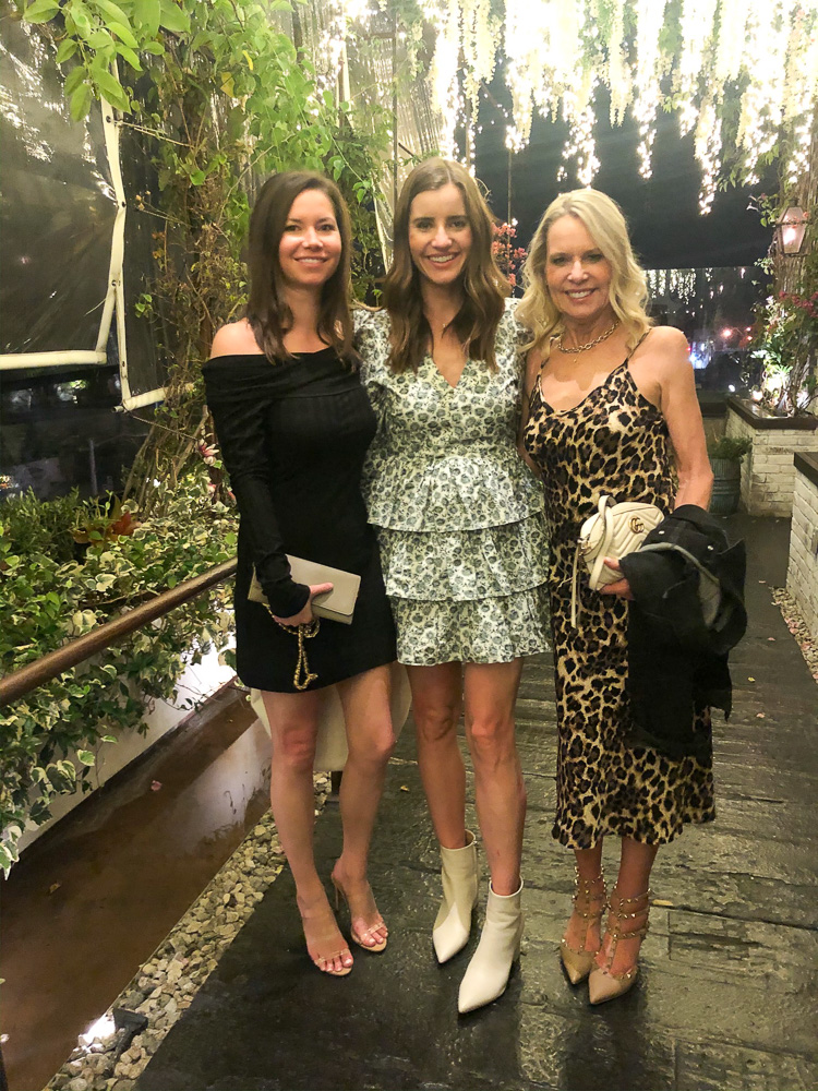 three women at dinner at Catch LA