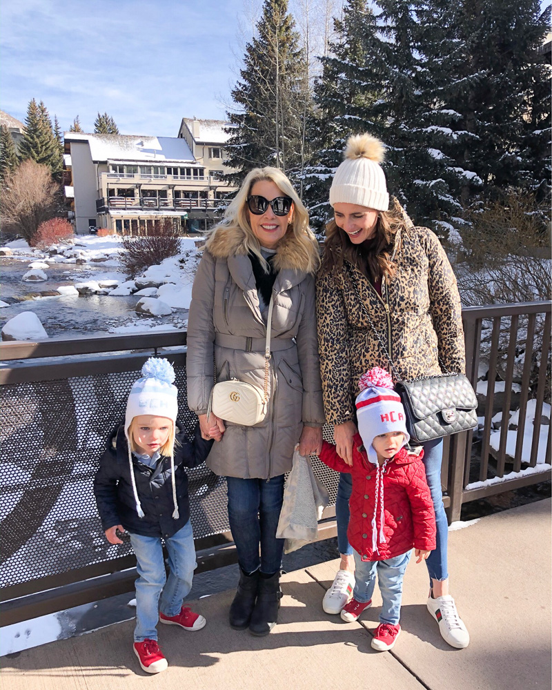 bundled up for the cold at vail