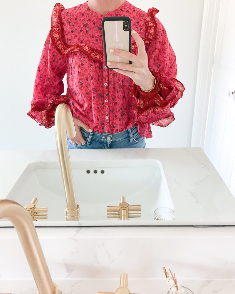 pink floral top