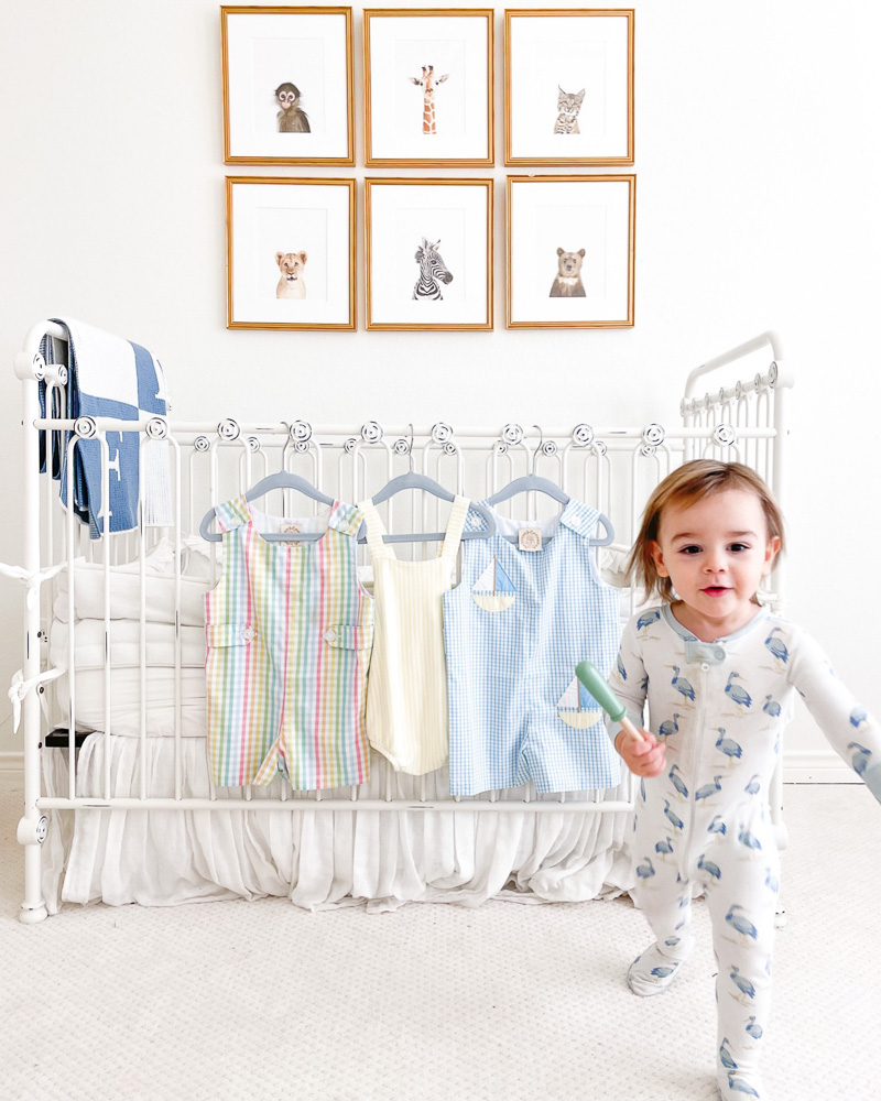 toddler boy running away from crib