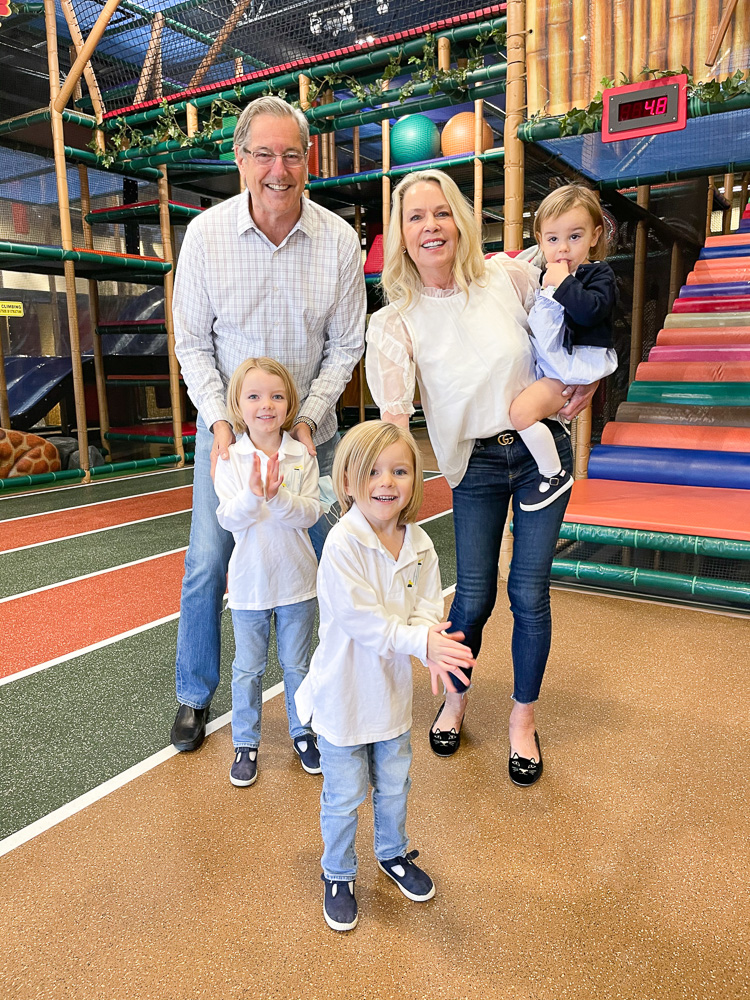 granparents with three preschool grandsons