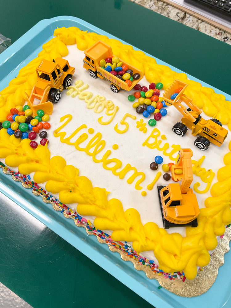 birthday cake for construction theme birthday party