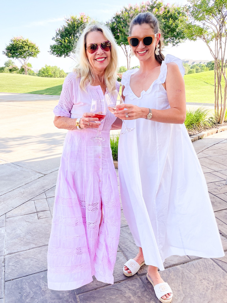 two women in summer maxi dresses