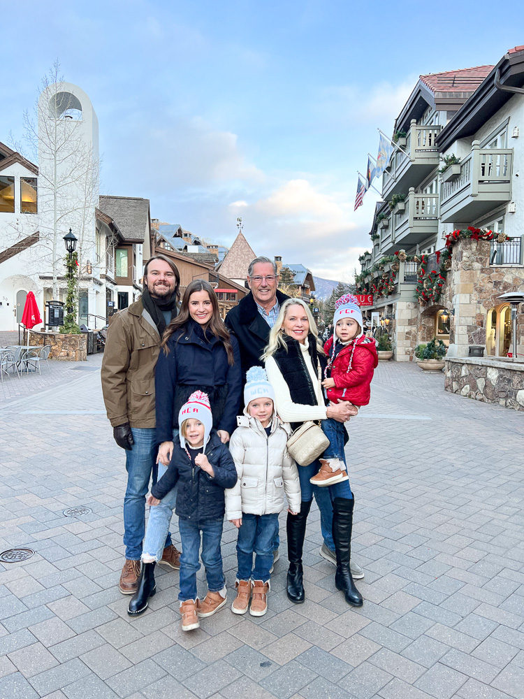 family group picture in vail village