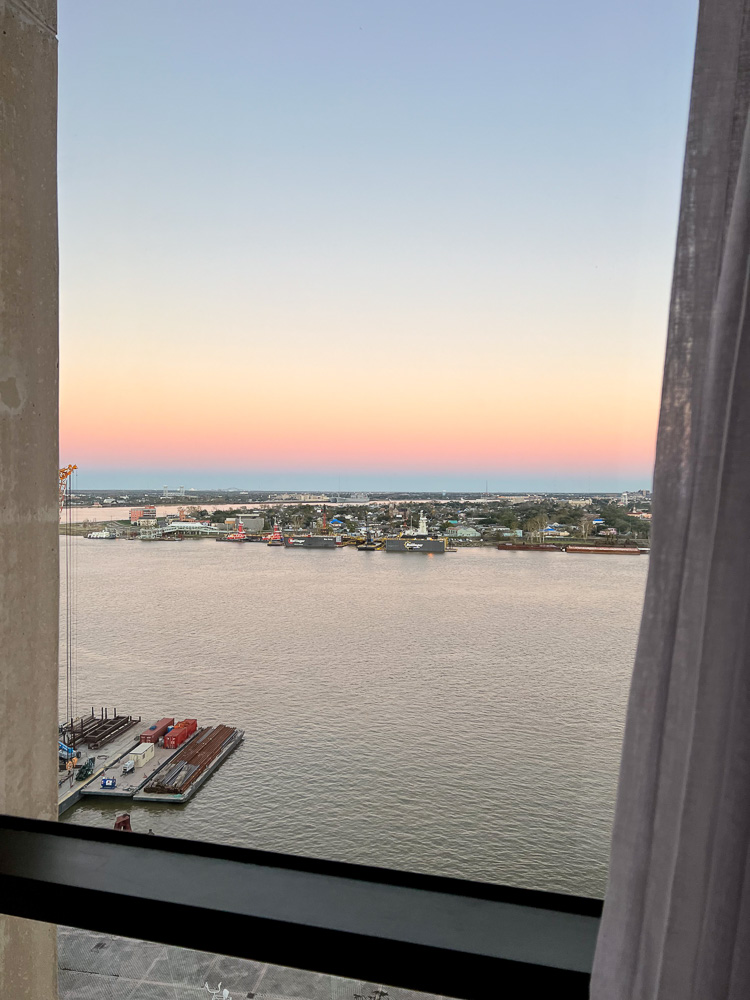 river view from four seasons hotel new orleans