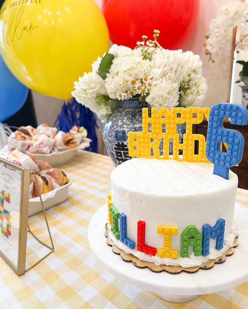 lego themed birthday cake