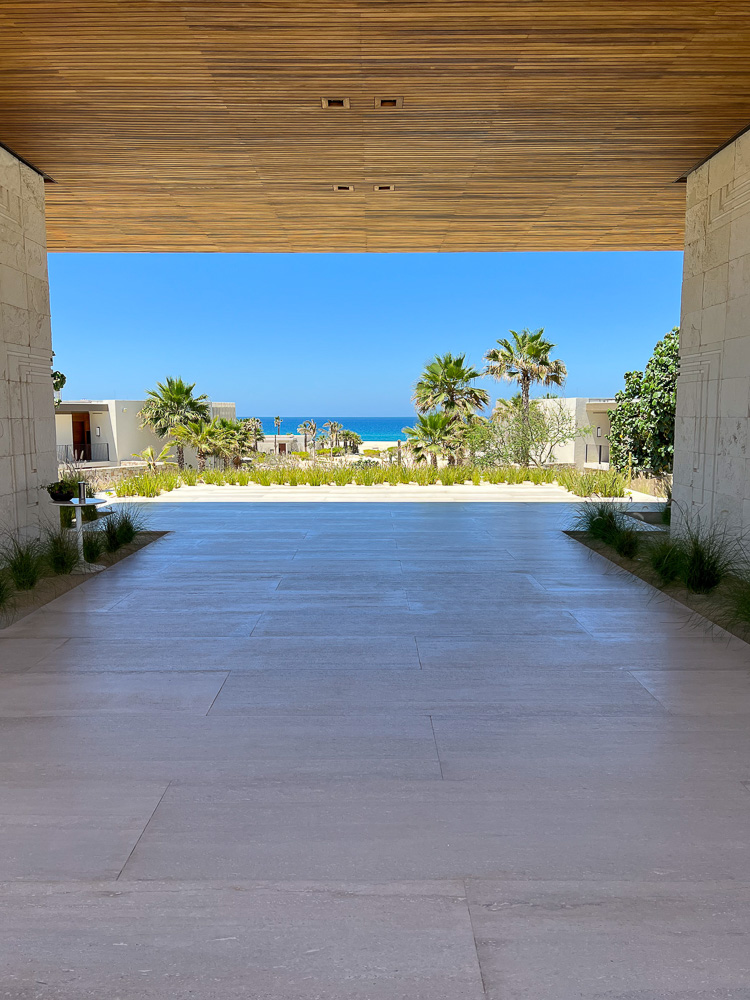 view from lobby to the sea four seasons los cabos