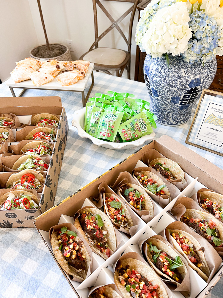 boxes of tacos on dining table