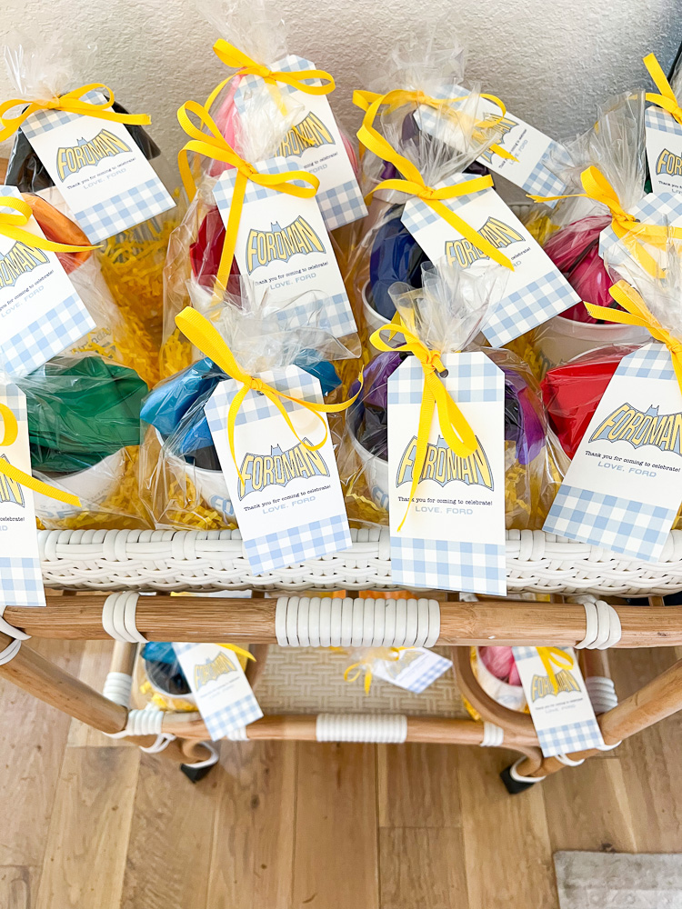 cart filled with party favors