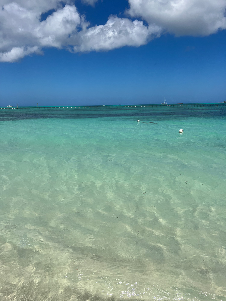 clear caribbean ocean water