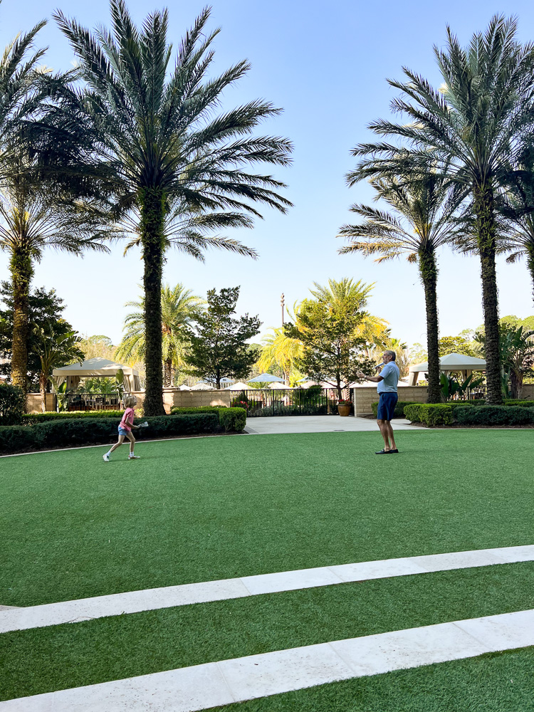 playing on the lawn at four seasons orlando