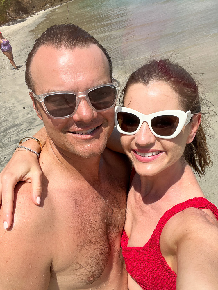 couple selfie on the beach costa rica
