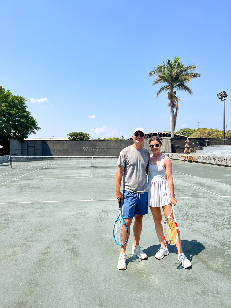 couple playing tennis four seasons costa rica