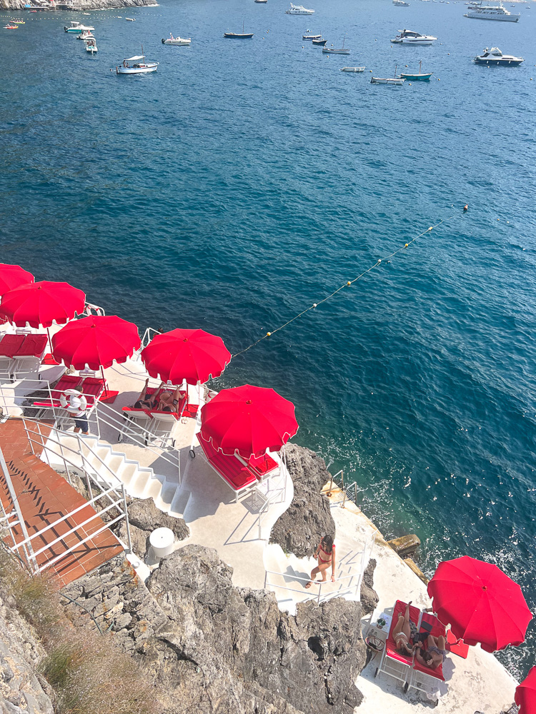 view from above valentino pop-up palazzo avino beach club