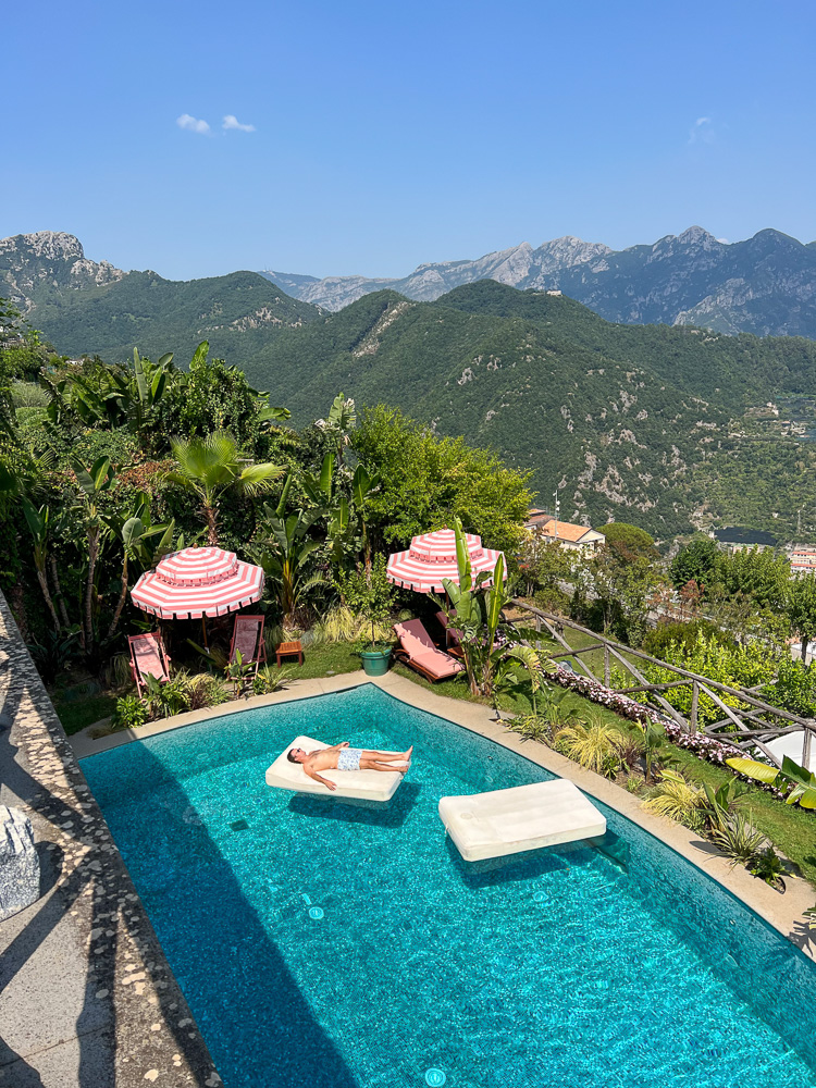 view of pool palazzo avino ravello