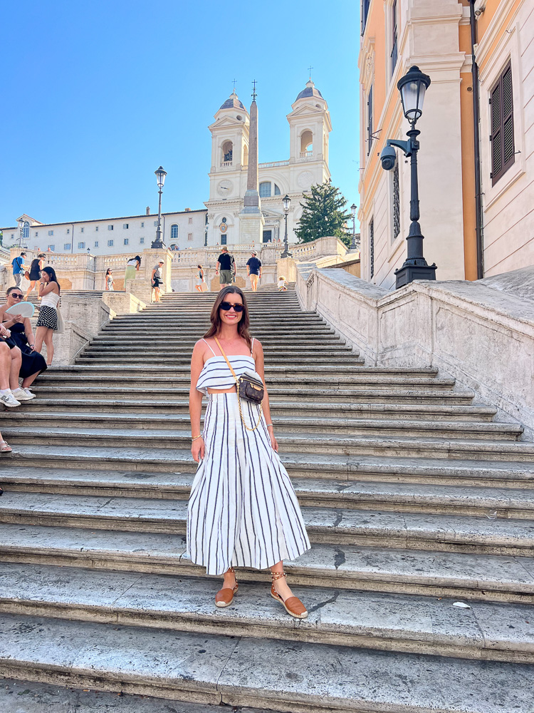 woman standing on the spanish steps