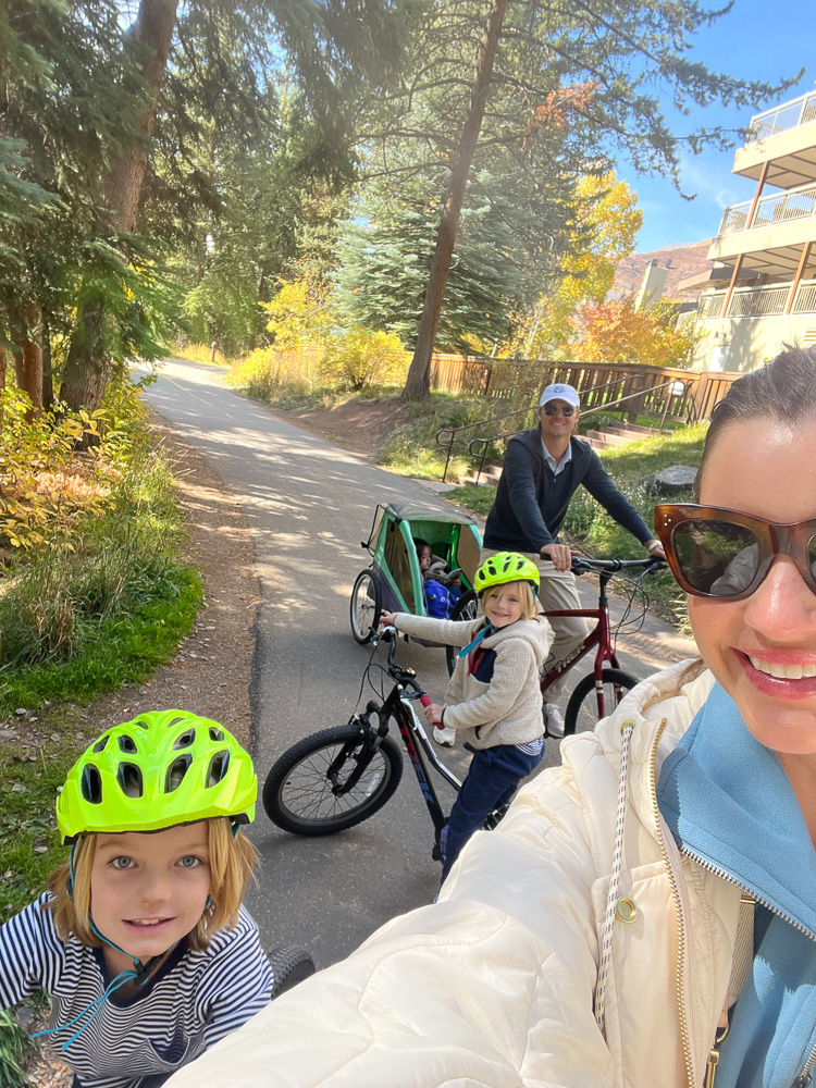 family bike riding vail