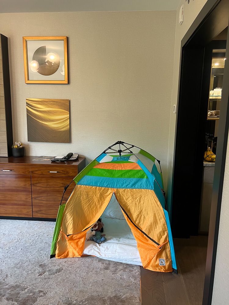 children's tent inside room at four seasons vail